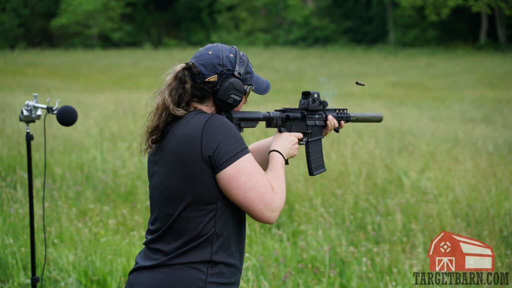 300 blk decibel test a woman shooting a 300 blackout suppressed for the decibel test to find the quietest .300 blackout ammo