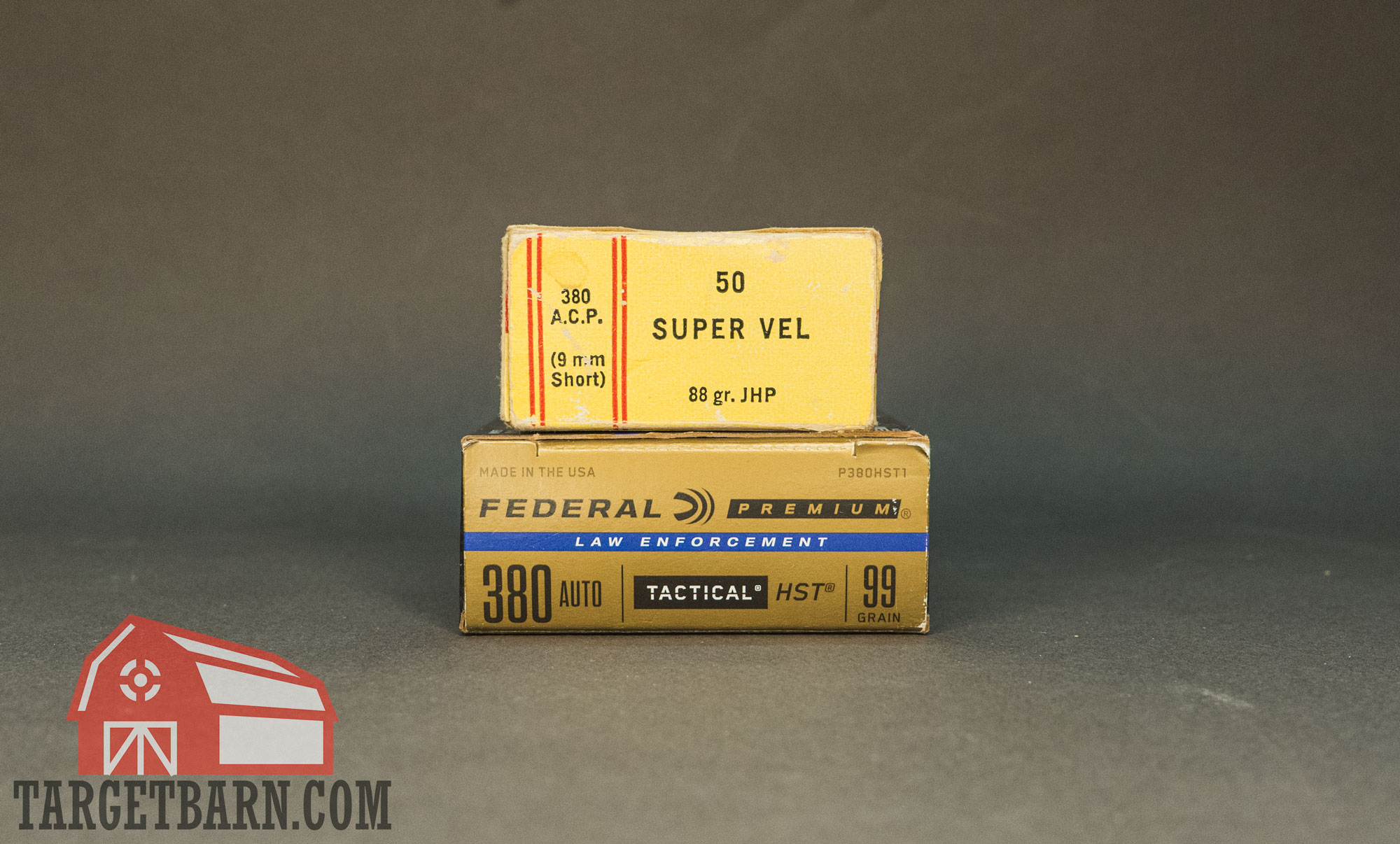 a box of supervel 380 on top of a box of federal 380