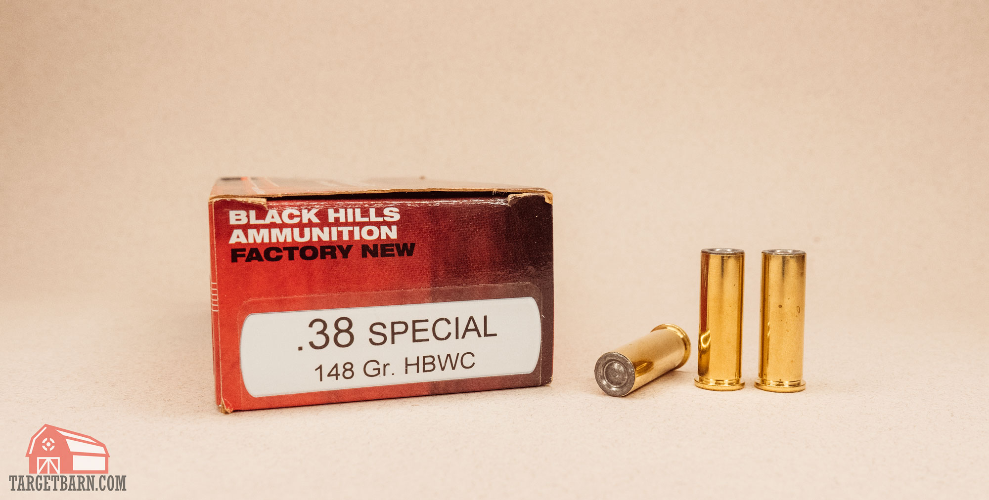 a box and 3 rounds of black hills .38 special hollow back wad cutters