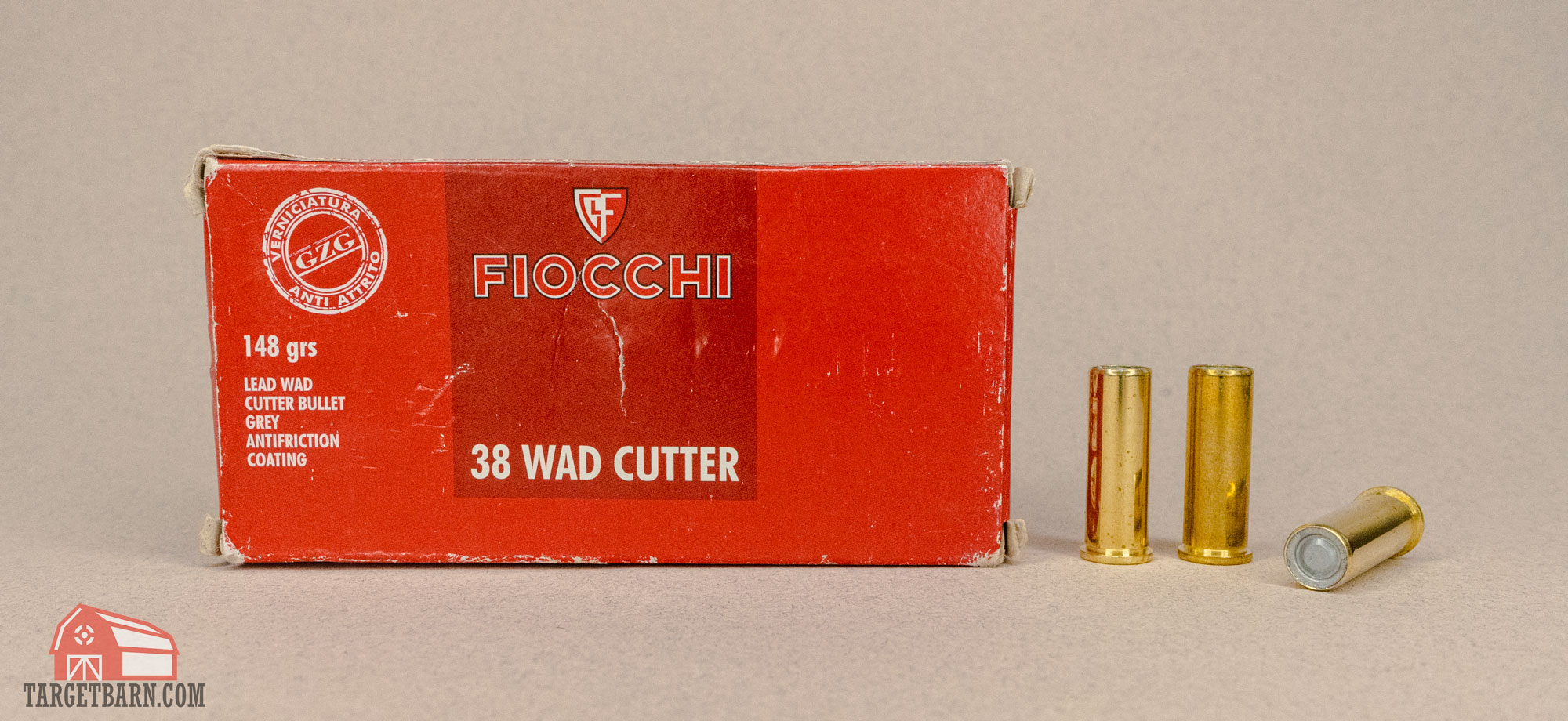 a box and three rounds of fiocchi 38 special wadcutter