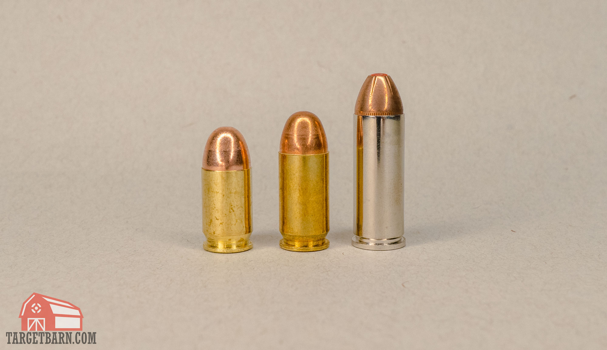 a round of .45 gap, .45 acp, and .45 colt rounds next to each other