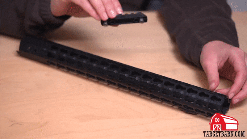 showing how to mount a keymod accessory