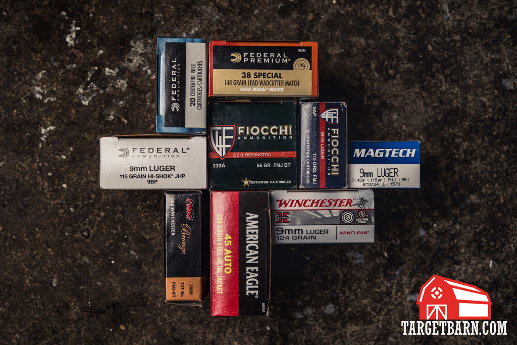 bullet weight is typically displayed on a box of ammo