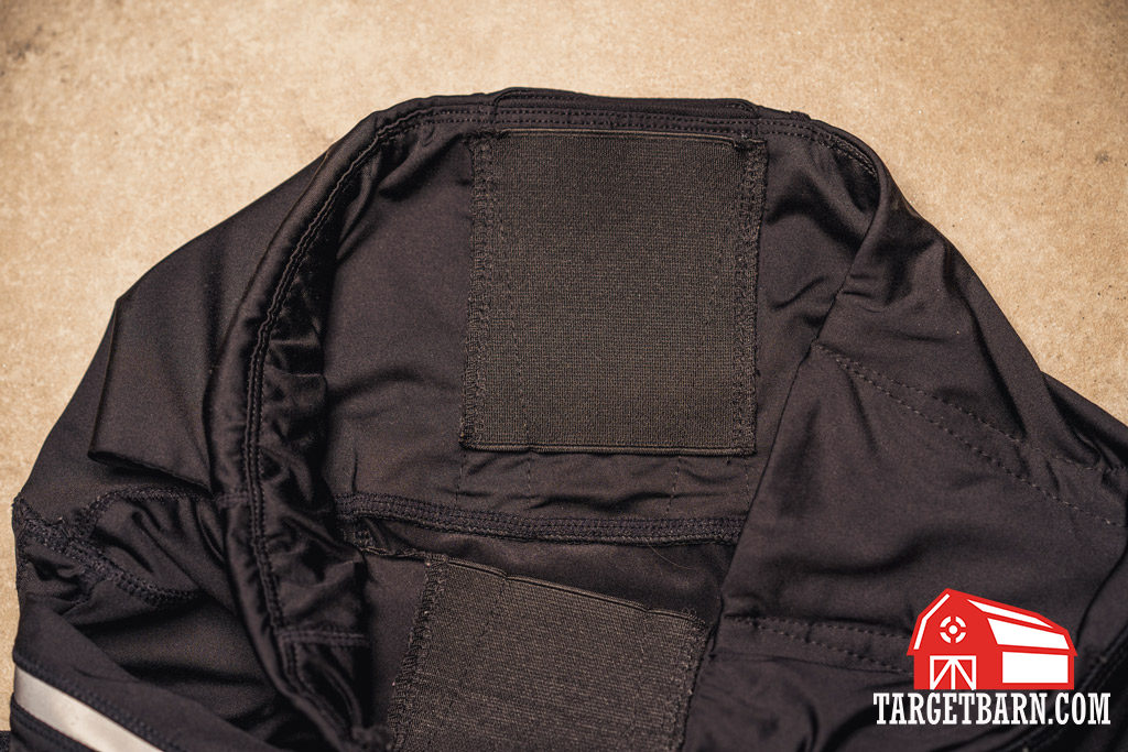 view of the Alexo Athletica The Signature Pant concealed carry leggings holster from the inside of the leggings