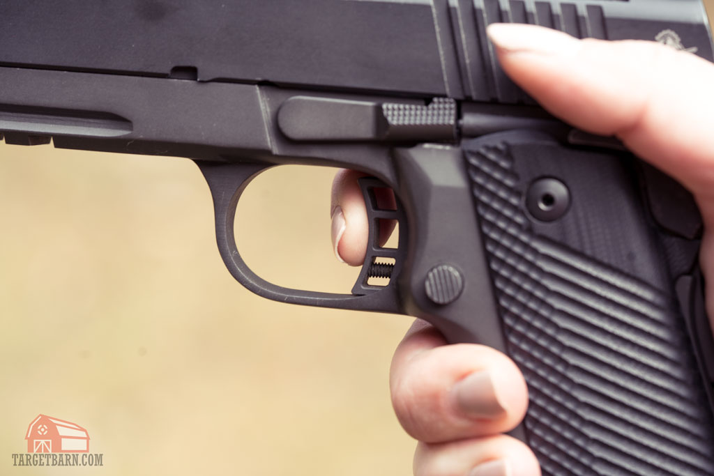 using the tip of the finger to shoot a single action pistol