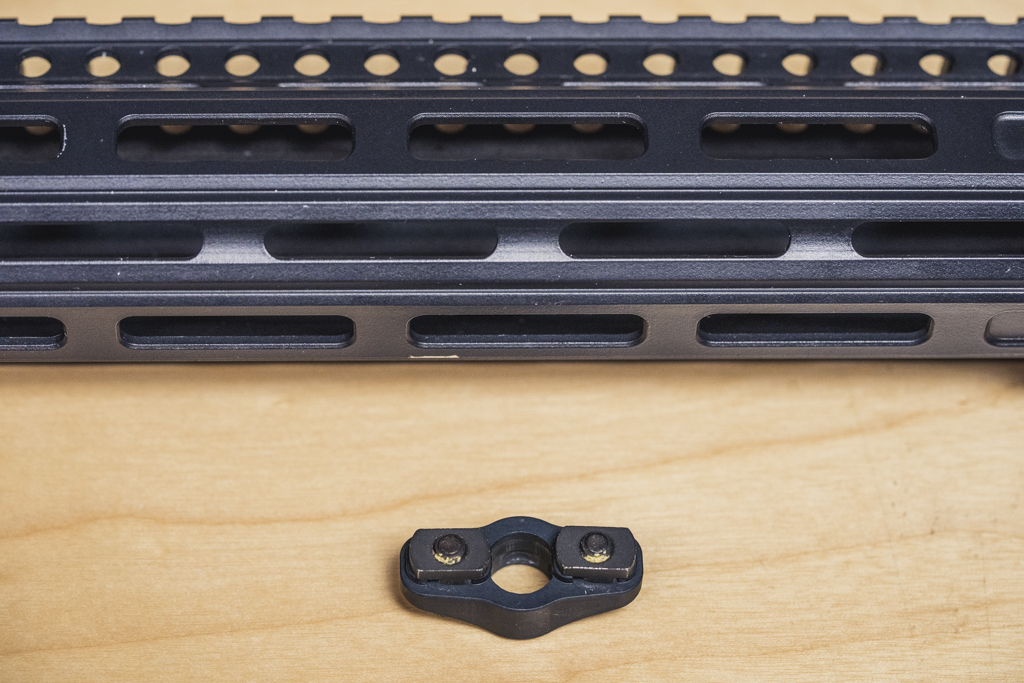 showing MLOK accessory and rail orientation