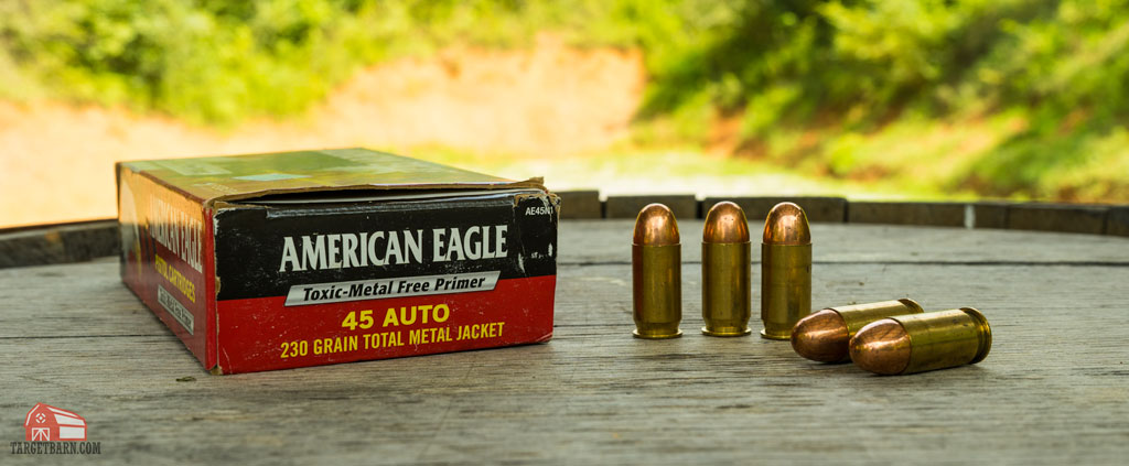 american eagle 45 ACP tmj ammo with toxic-metal free primer