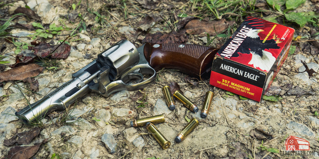 a ruger .357 magnum revolver with american eagle ammo is a good choice for many backpackers