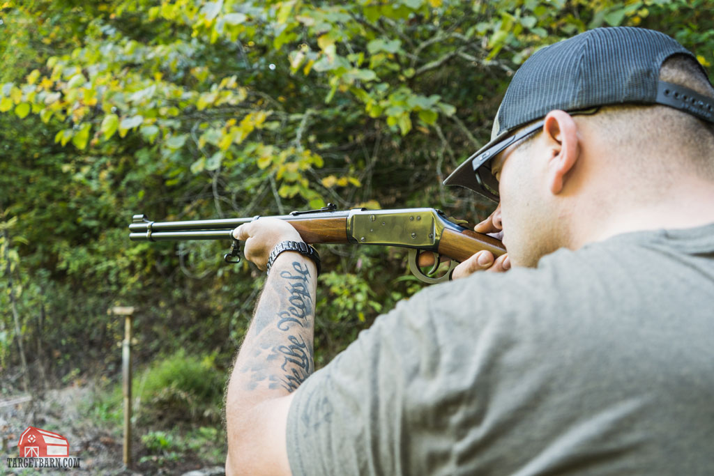 jeremiah shooting a lever action with soft point bullets