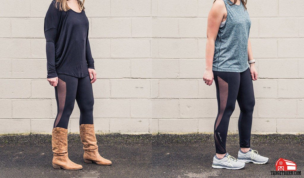 Dene Adams Classic Concealed Carry Tactical Leggings styled in everyday and athletic clothing