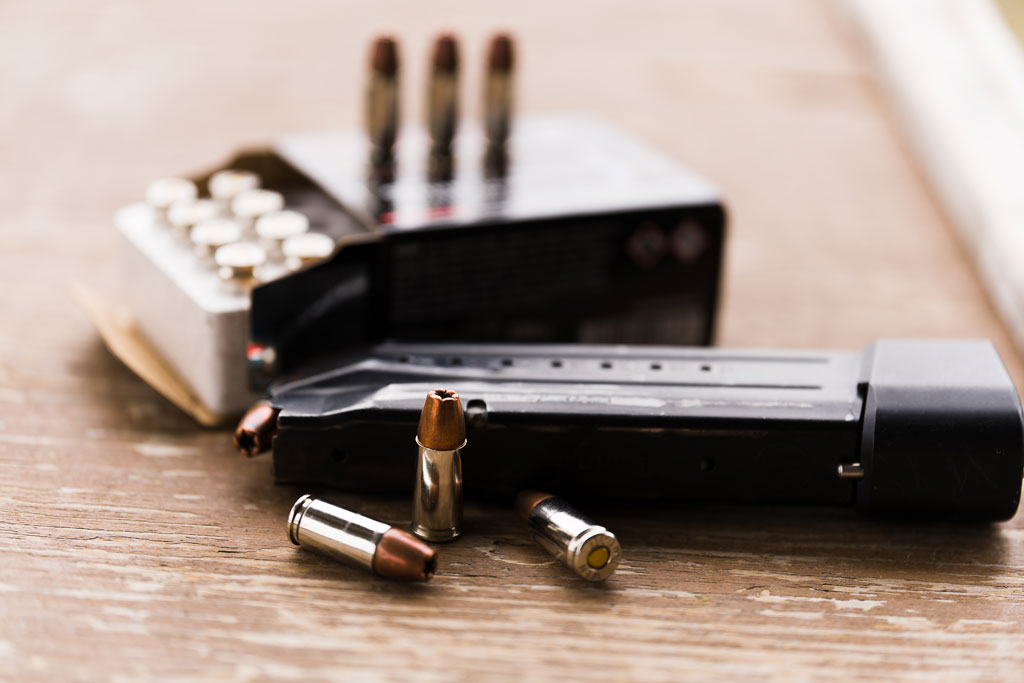 JHP ammo loaded into a gun magazine