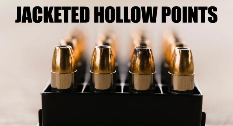 JHP ammo in a tray