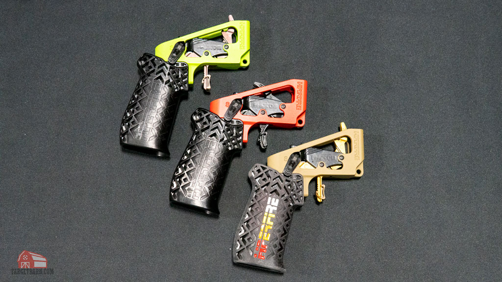 three different versions of the new hiperfire pdi drop-in trigger