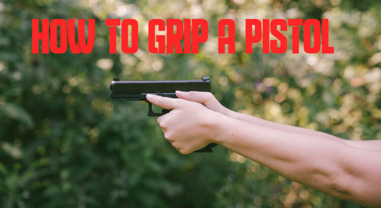 graphic of how to grip a pistol