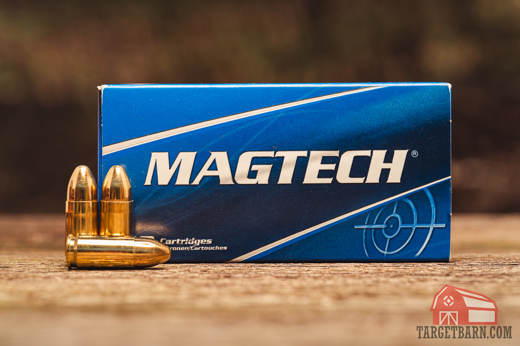Magtech 9mm ammo for the range displayed