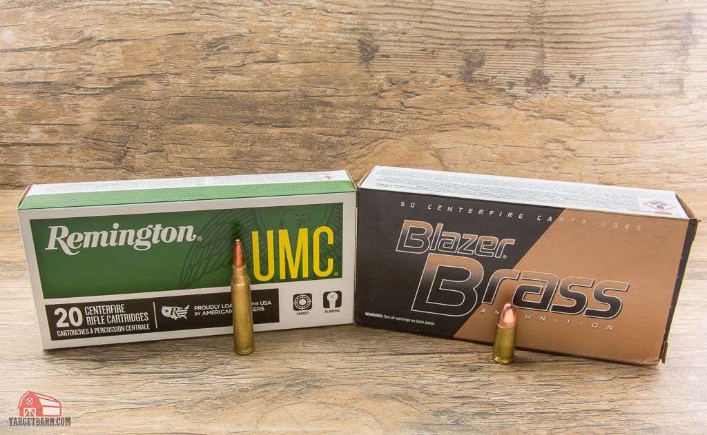 remington .223 ammo and blazer brass 9mm ammo are both centerfire rounds