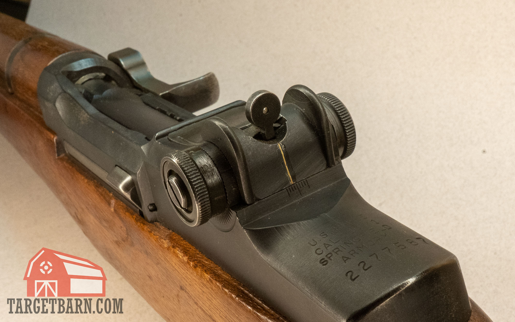 an aperture sight on a m1 garand rifle