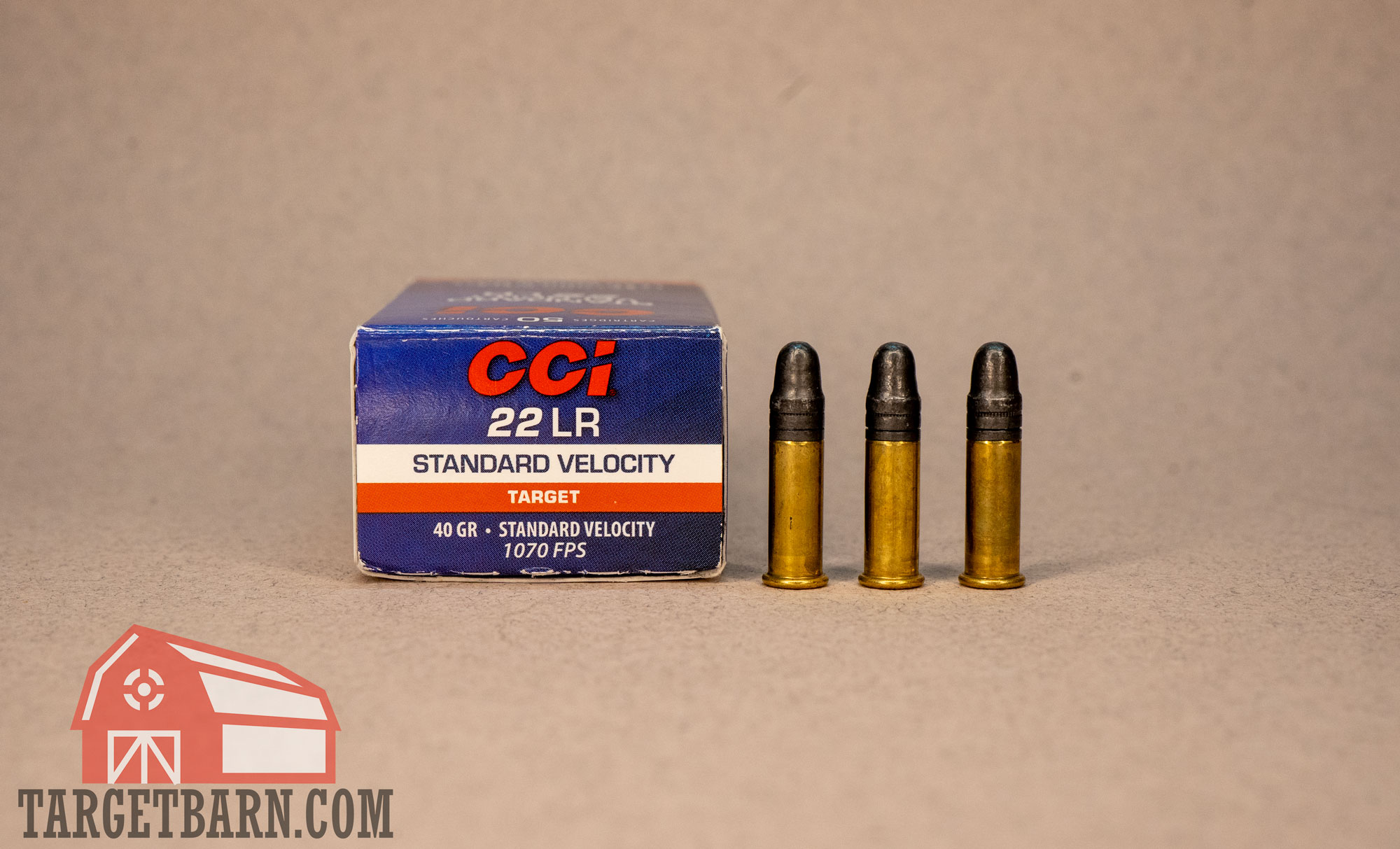 cci .22lr a box and three rounds of cci .22lr ammo