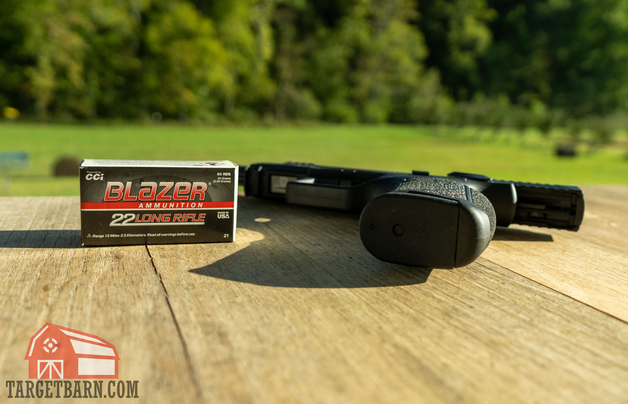 cci blazer taurus a box of cci blazer .22lr and a taurus pistol at the range