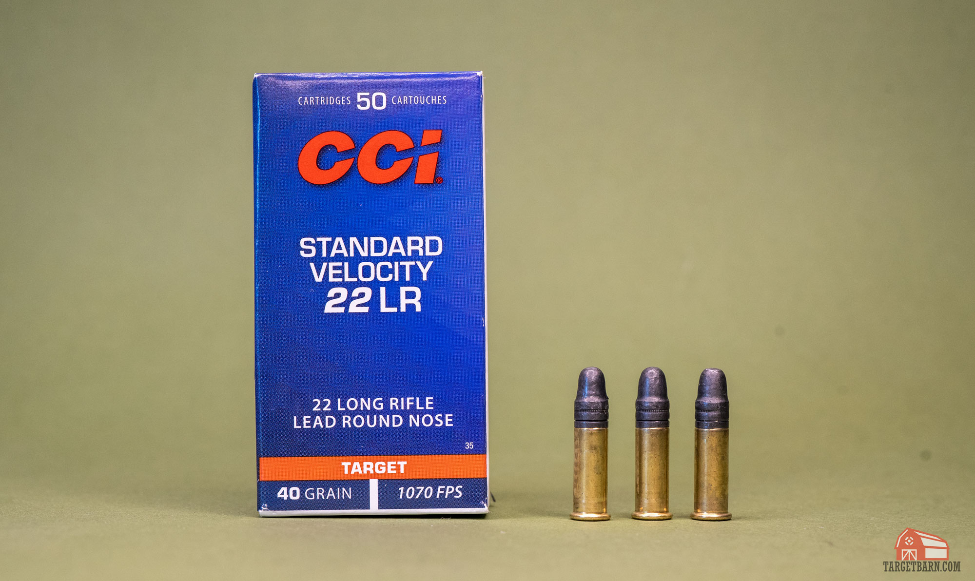 a box of cci standard velocity 22lr lrn ammo