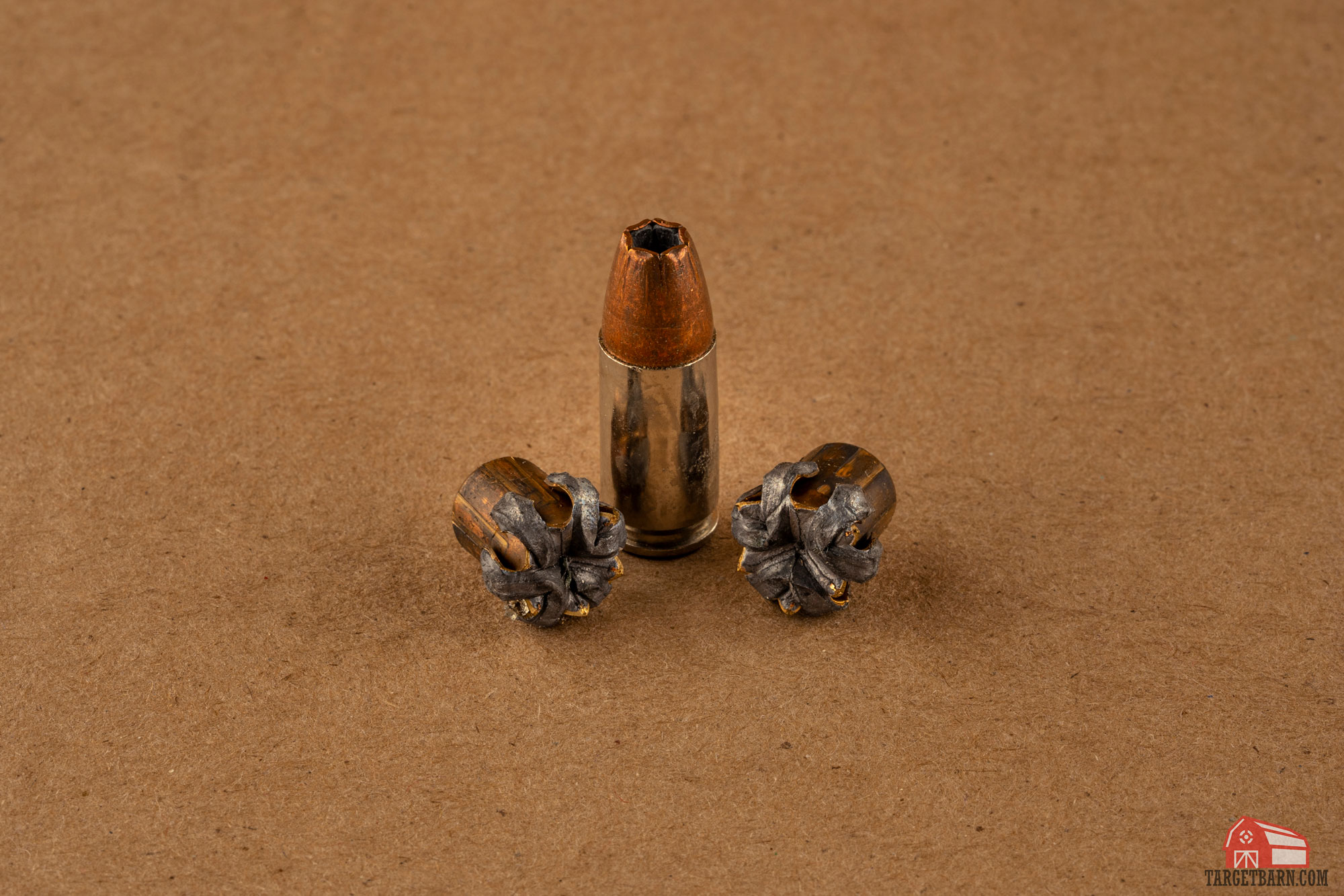 expanded 9mm hollow point bullets