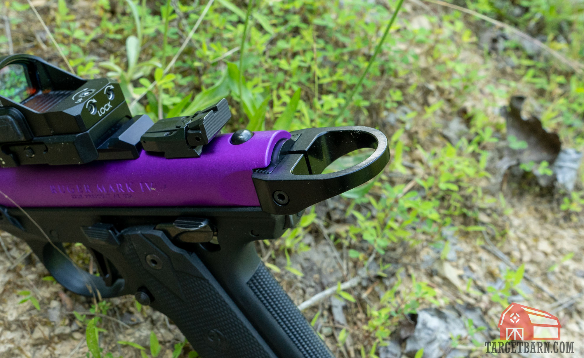 the halo charging ring from tandemkross mounting on a mark iv pistol