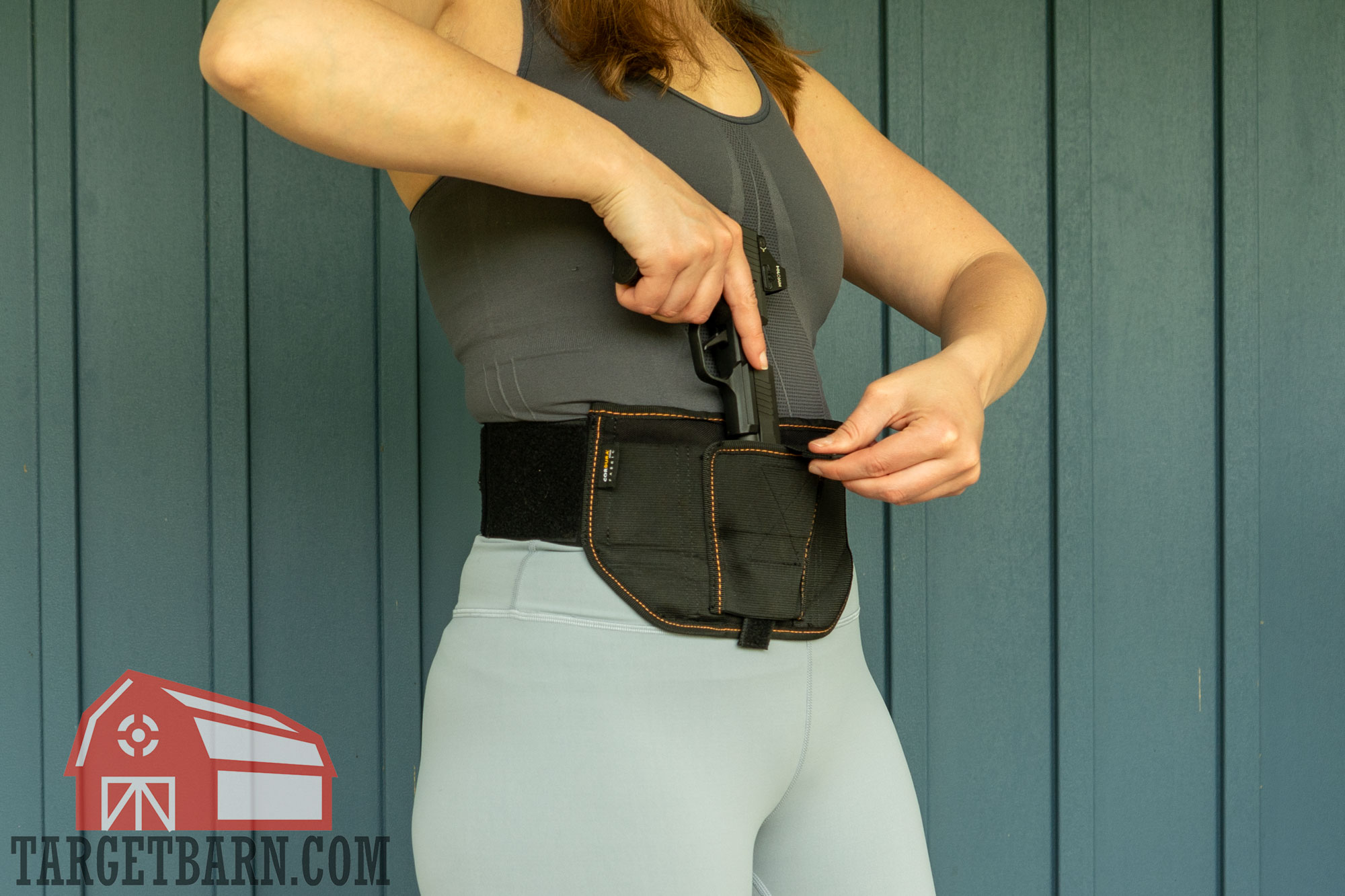 vnsh holster safety showing how to holster a pistol safely with the vnsh holster