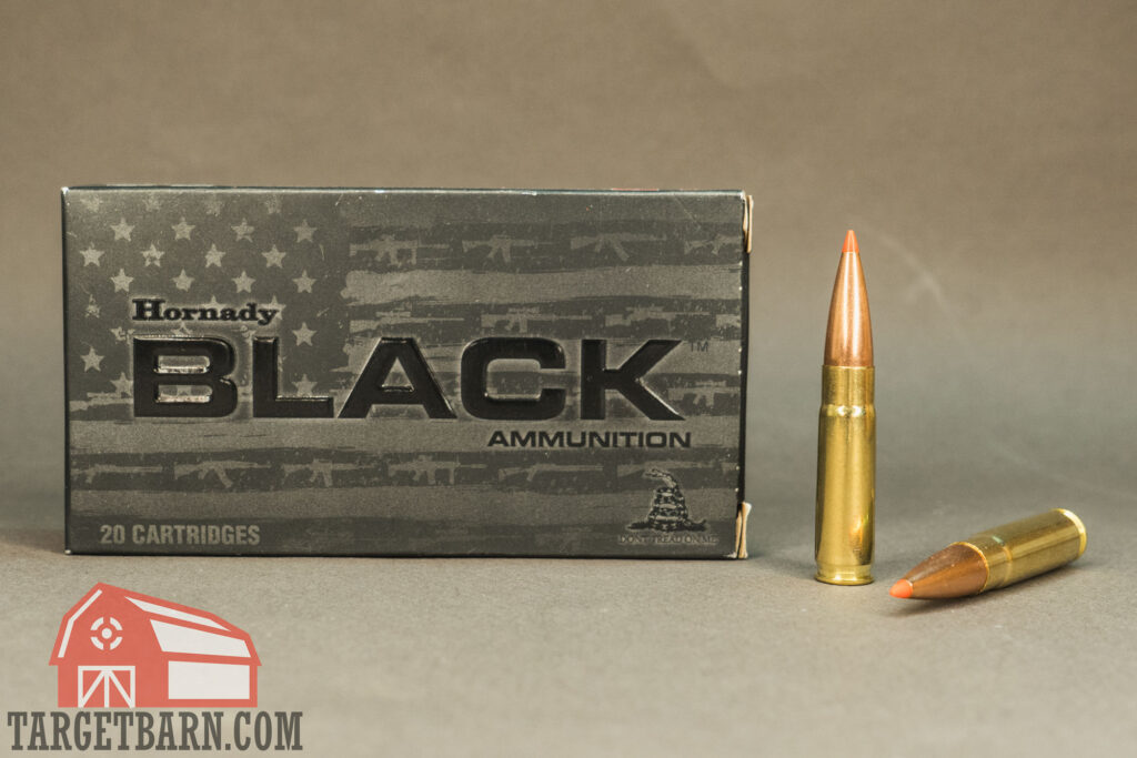 hornady 300 blackout a box and two rounds of hornady 300 blackout amax