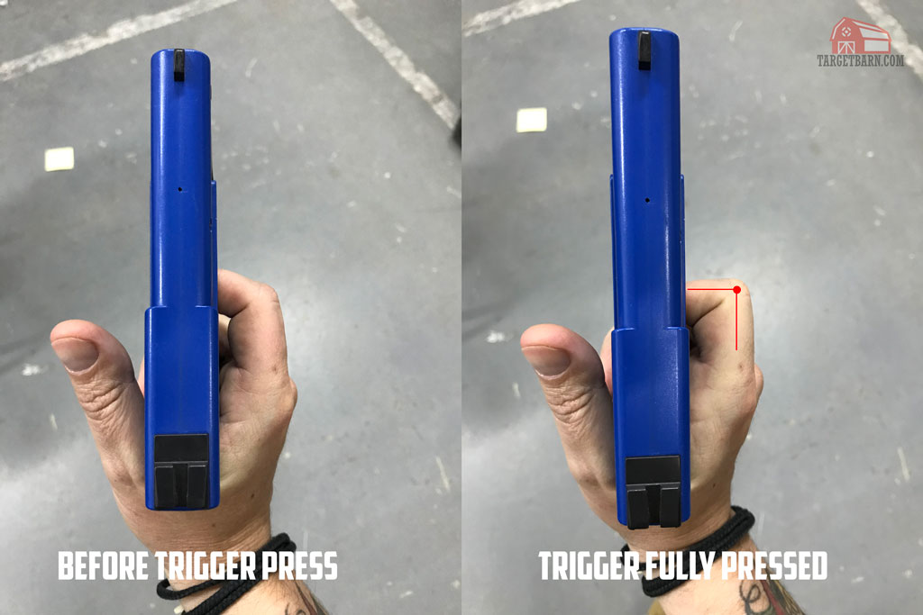 comparison of trigger finger before trigger press and after trigger press