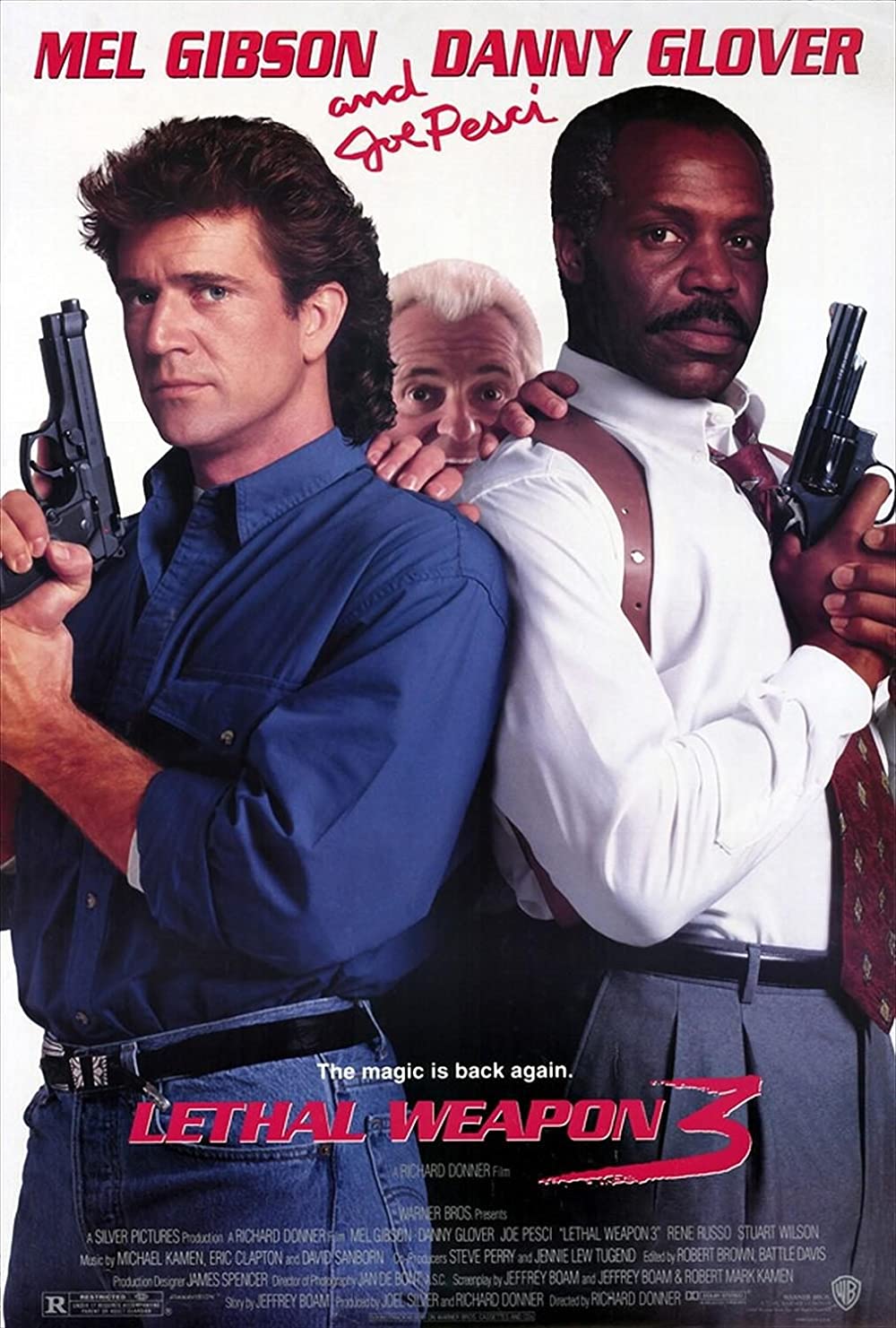 lethal weapon 3 poster showing a pistol and a revolver