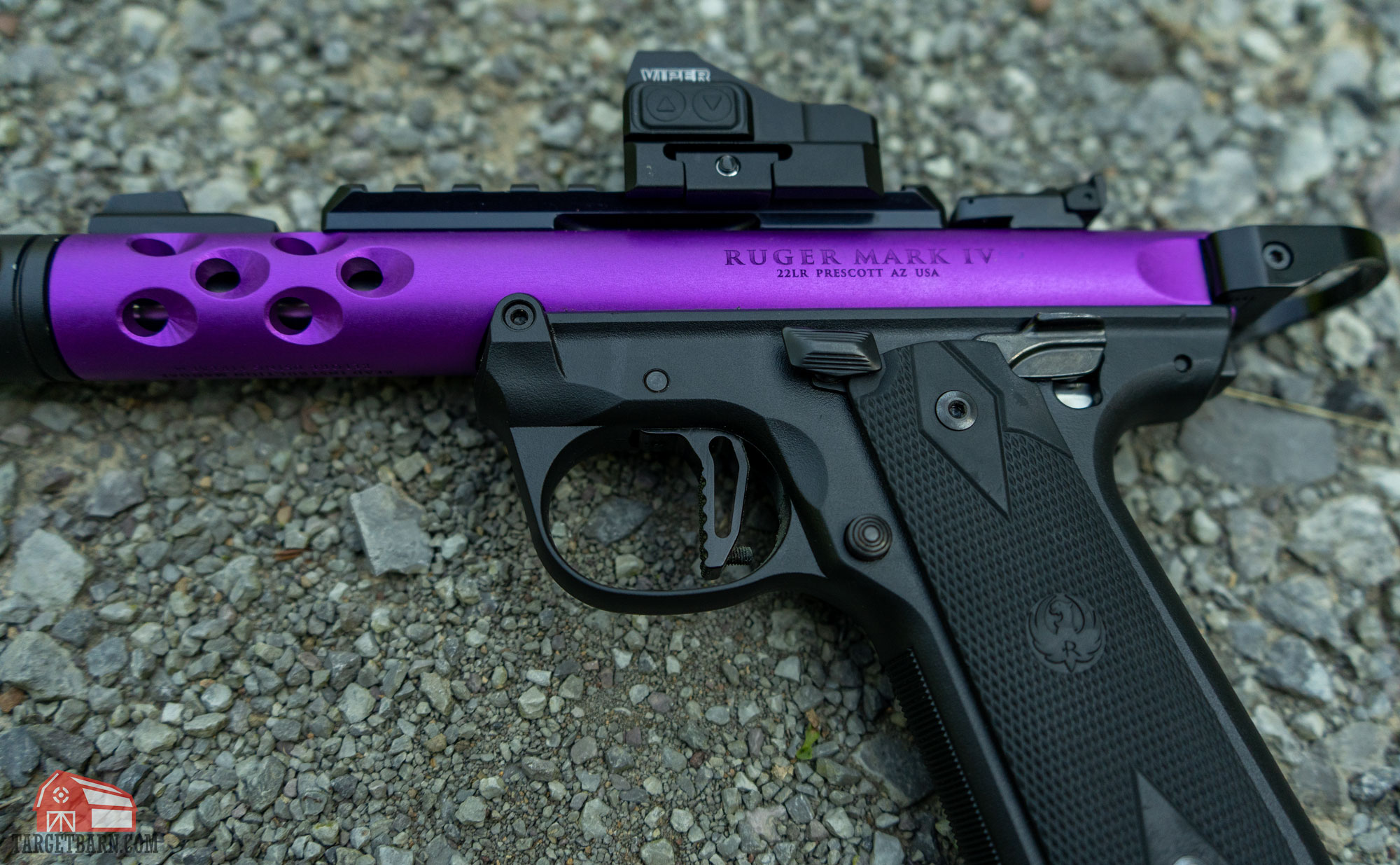 a ruger mark iv 22/45 lite with volquartsen accurizing kit and victory trigger 