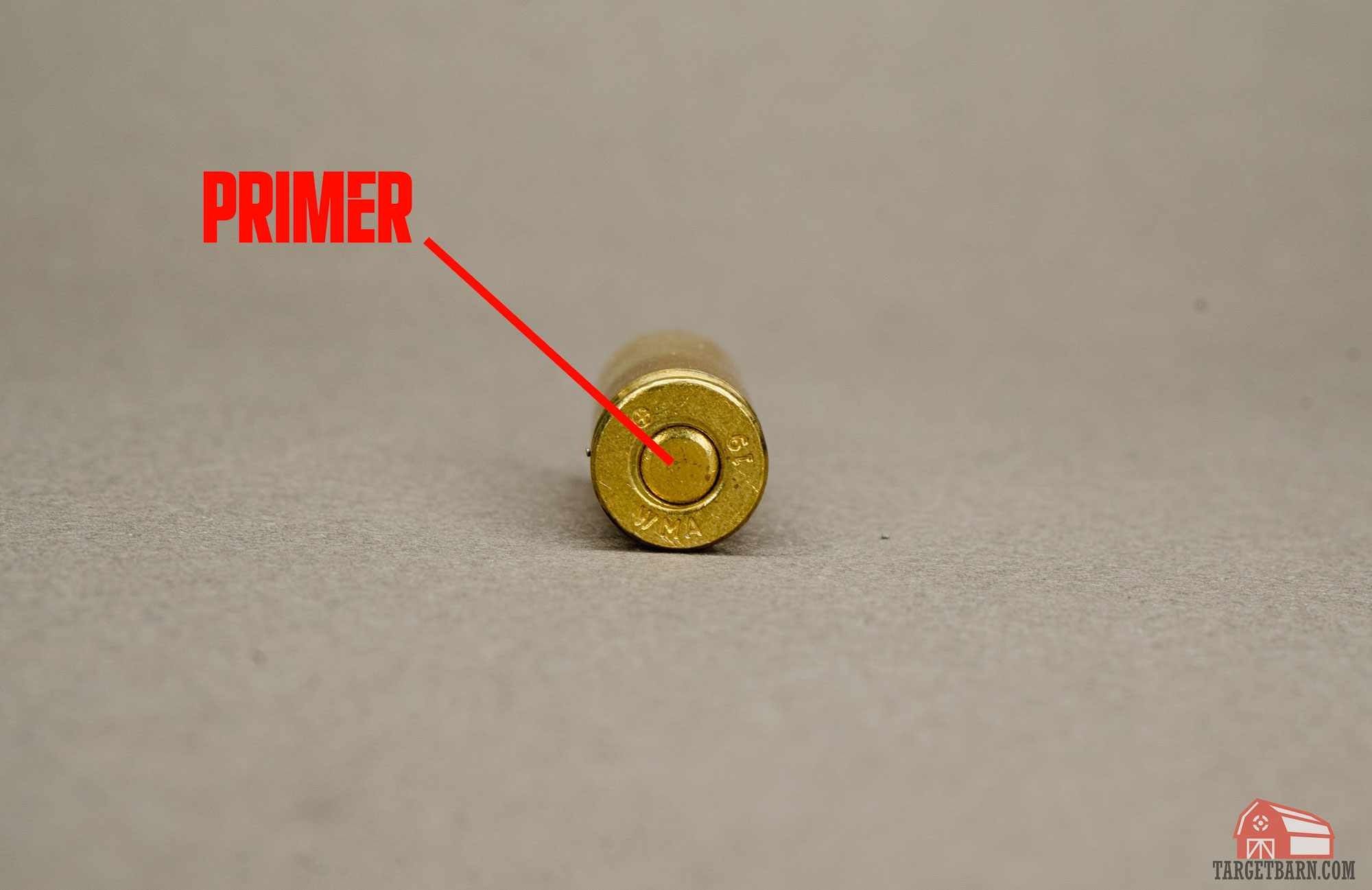 showing a primer in a case