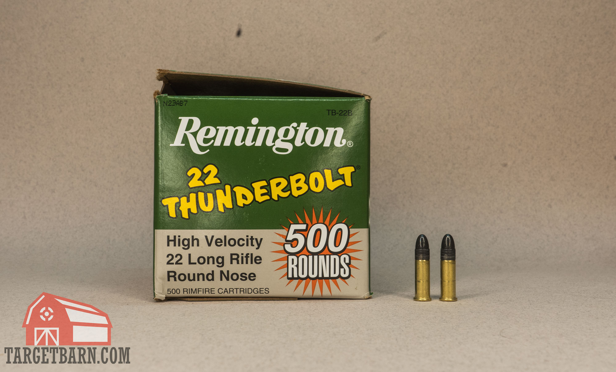 remington thunderbolt a box and two rounds of remington thunderbolt