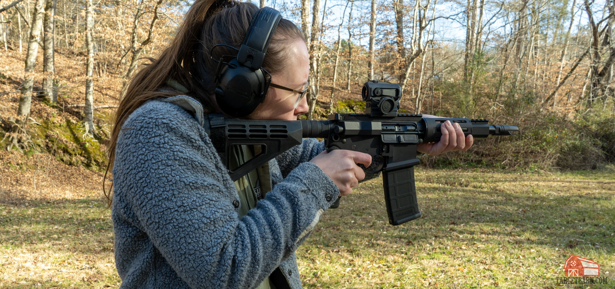 mckenzie shooting an ar at the range