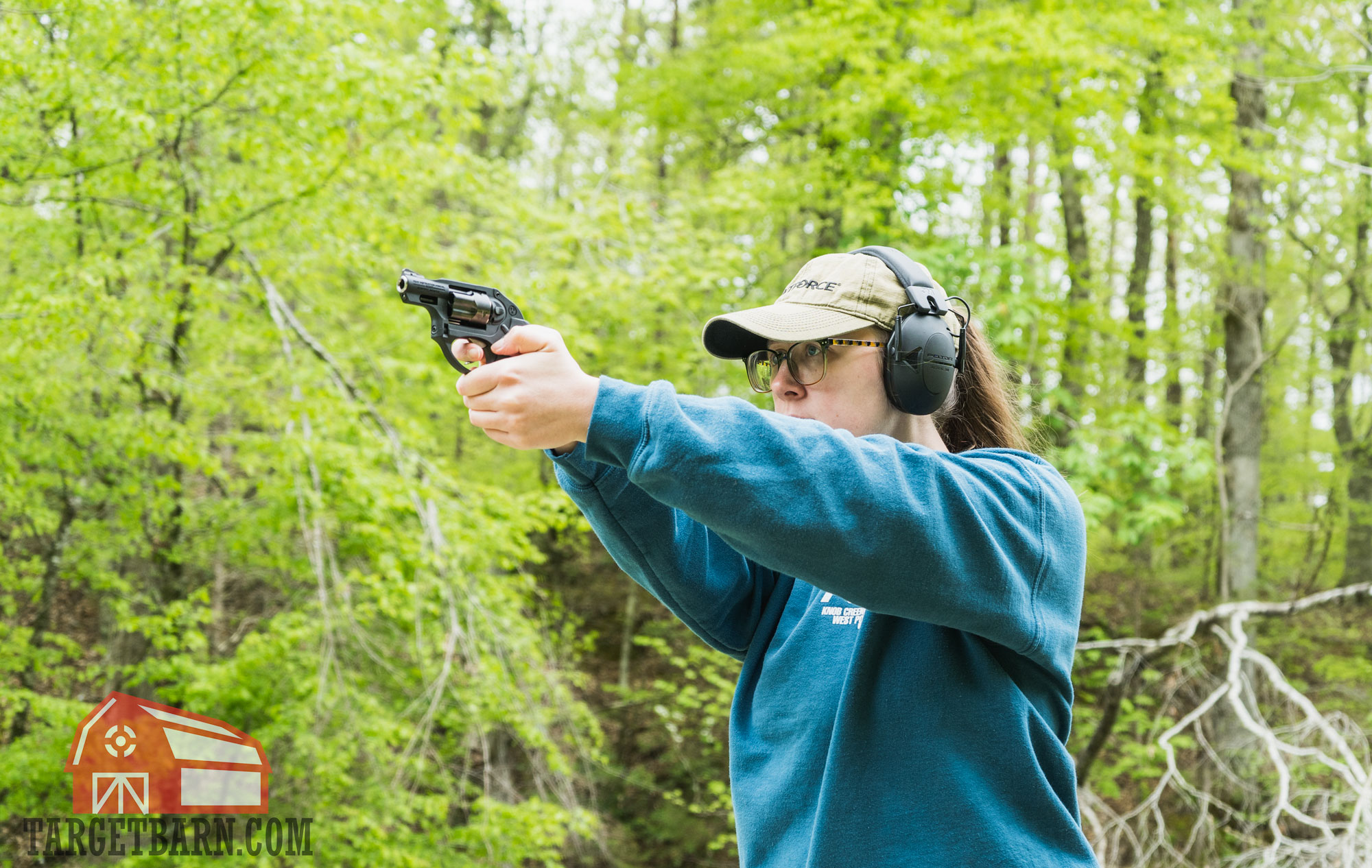 the author shooting a .38 special snubby with the best .38 special ammo for snubbies