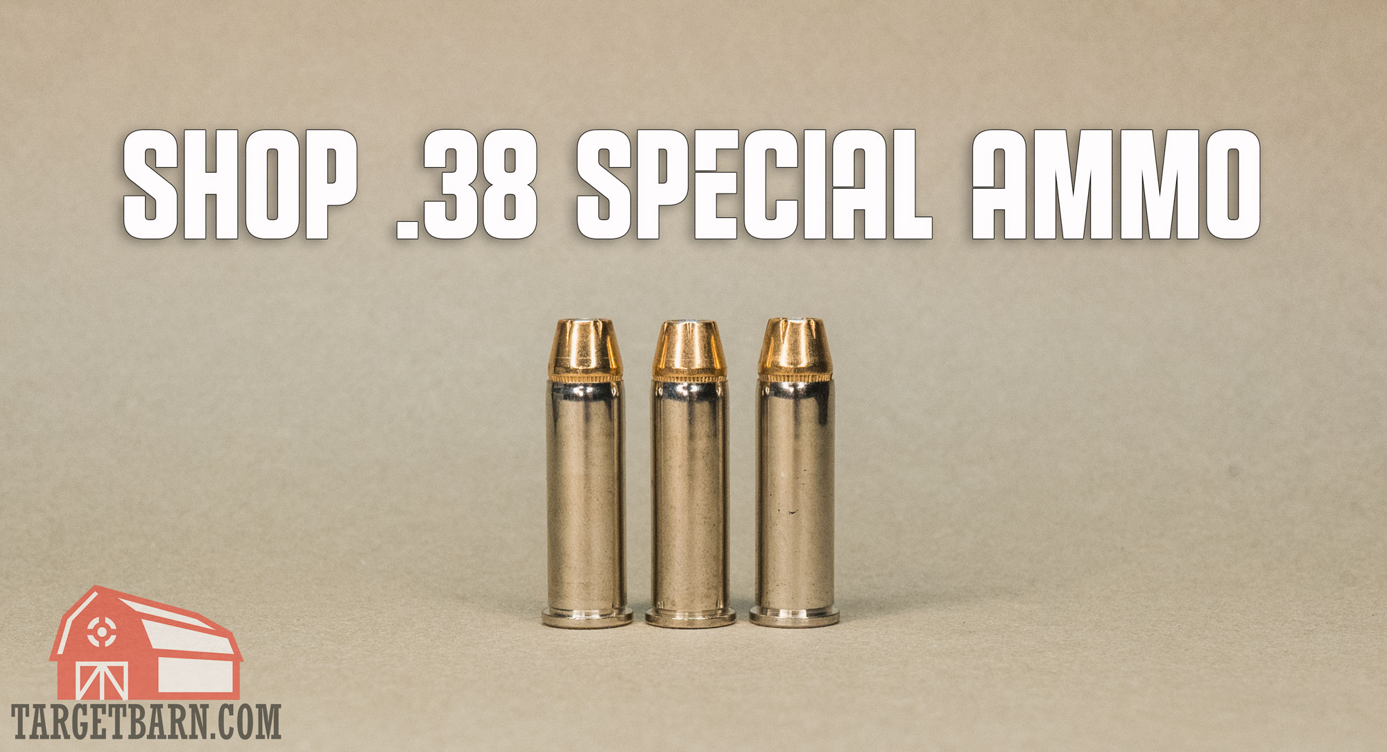 three rounds of 38 special with the text "shop .38 special ammo"