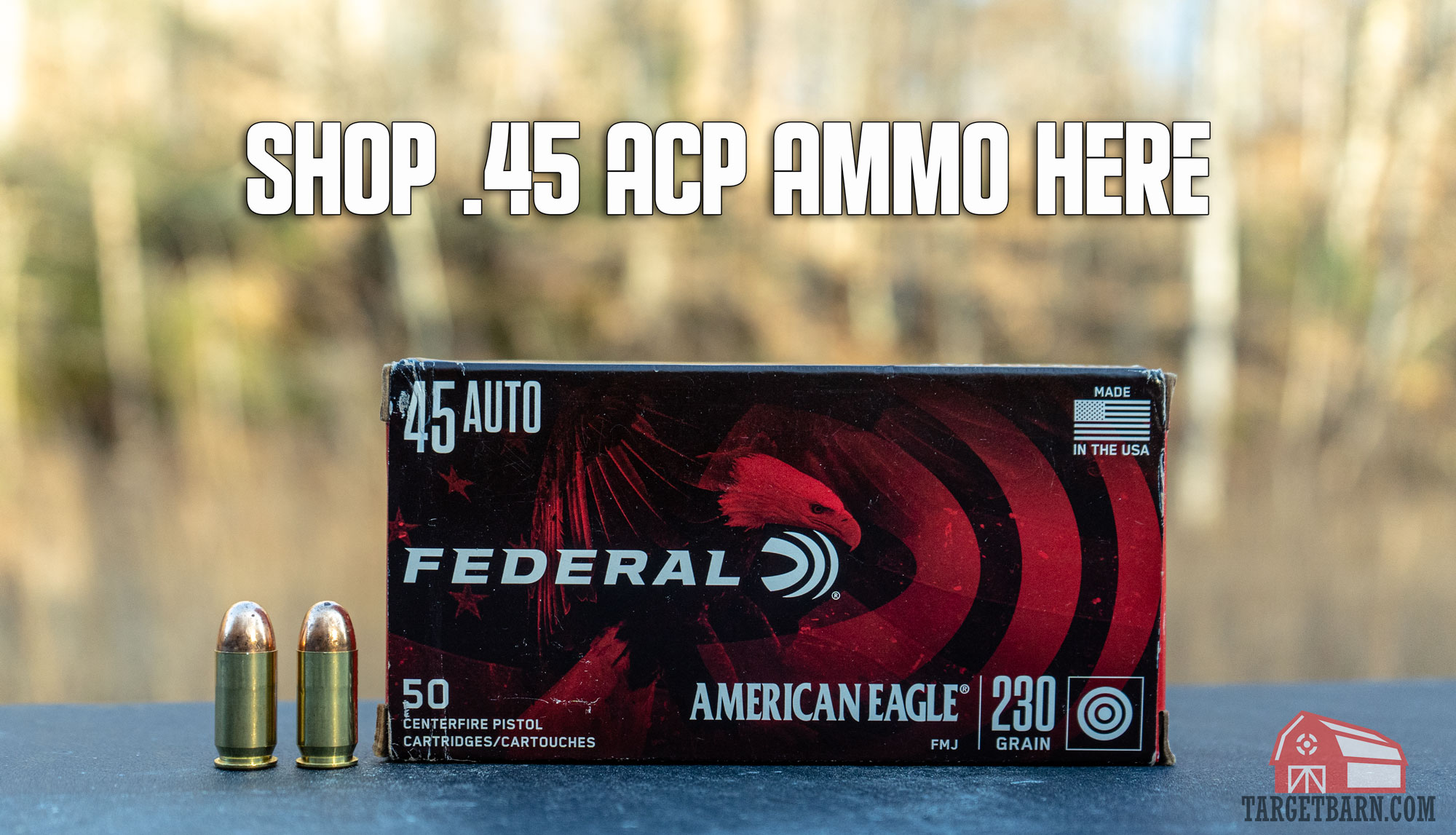shop 45 acp ammo a box of 45 acp ammo with text saying shop 45 acp ammo here