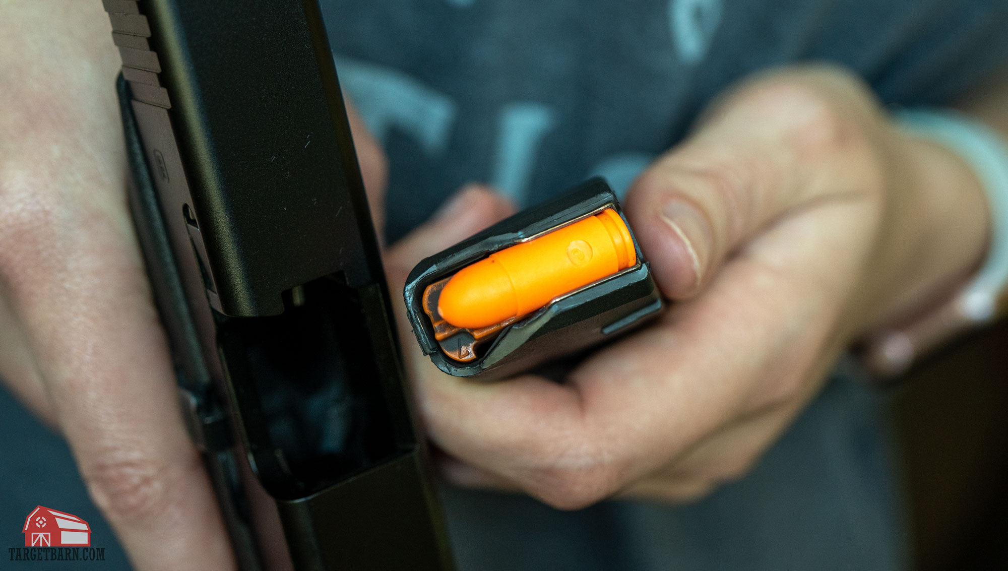 dummy round for dry fire training a magazine loaded with trainer dummy rounds