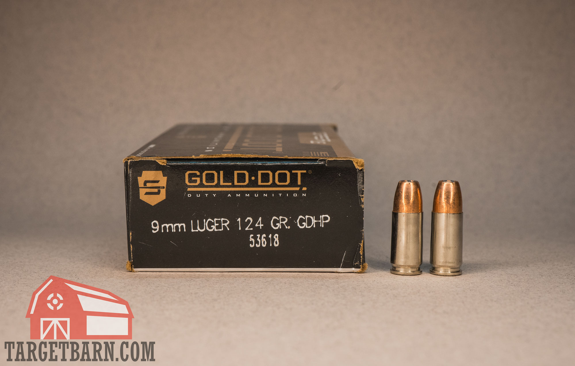 speer gold dot a box and two rounds of speer gold dot 9mm 124gr. gdhp
