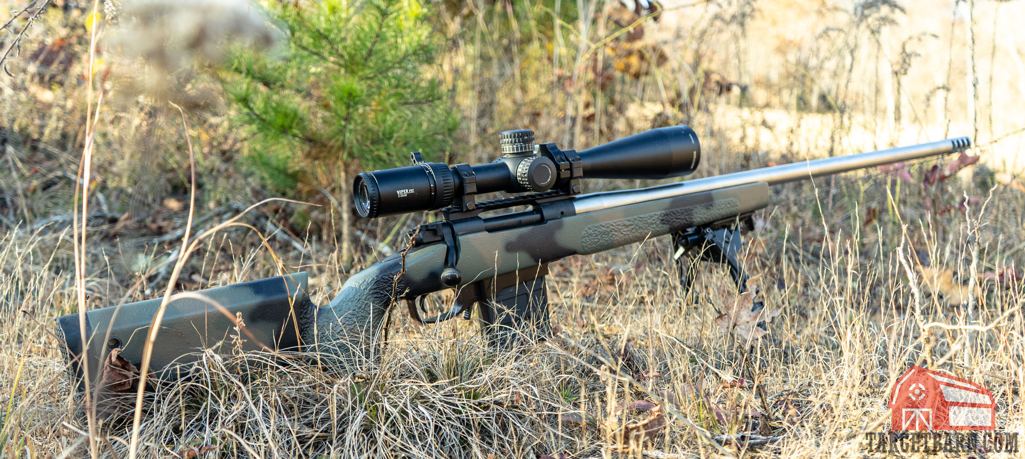 a vortex viper pst scope mounted on a bolt action rifle