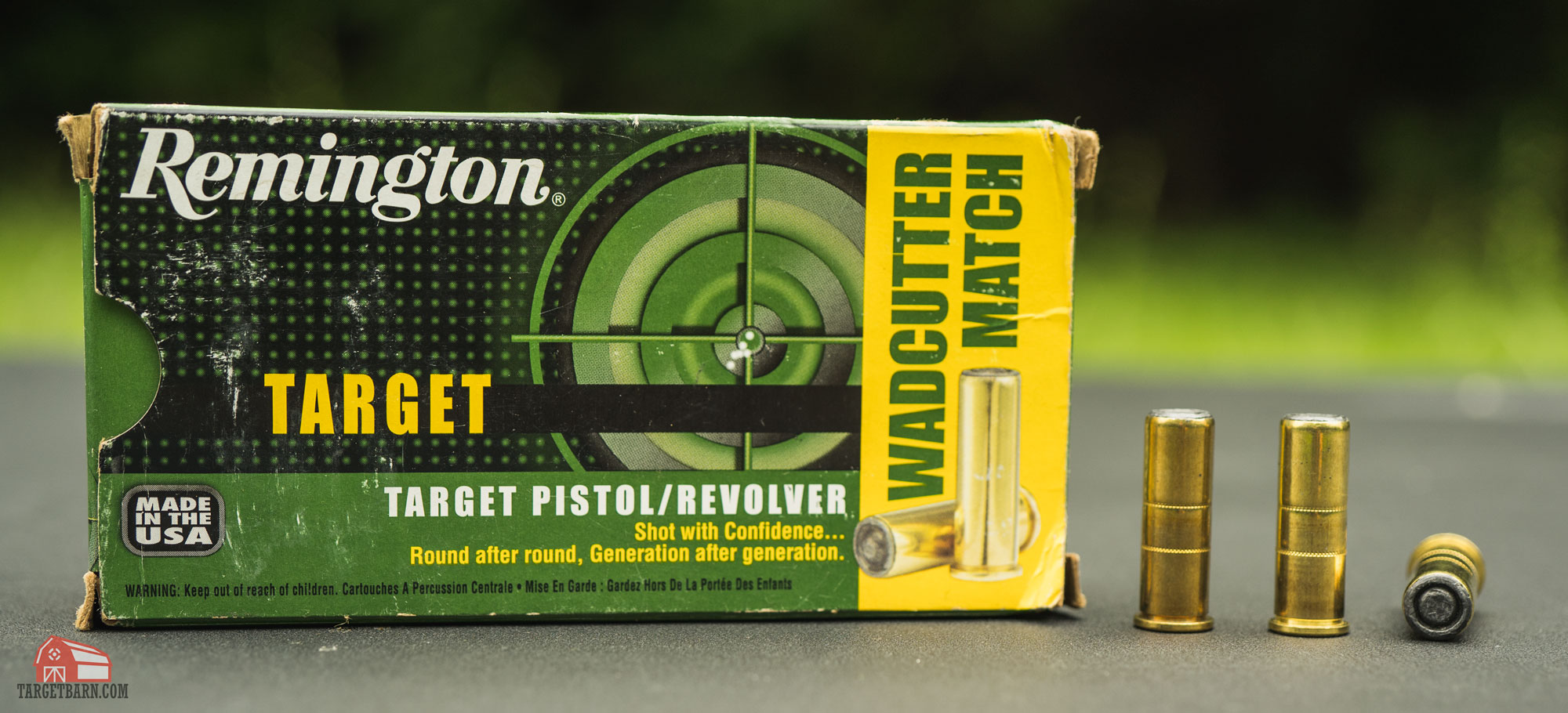 a box and rounds of .38 special 148gr. full wadcutters