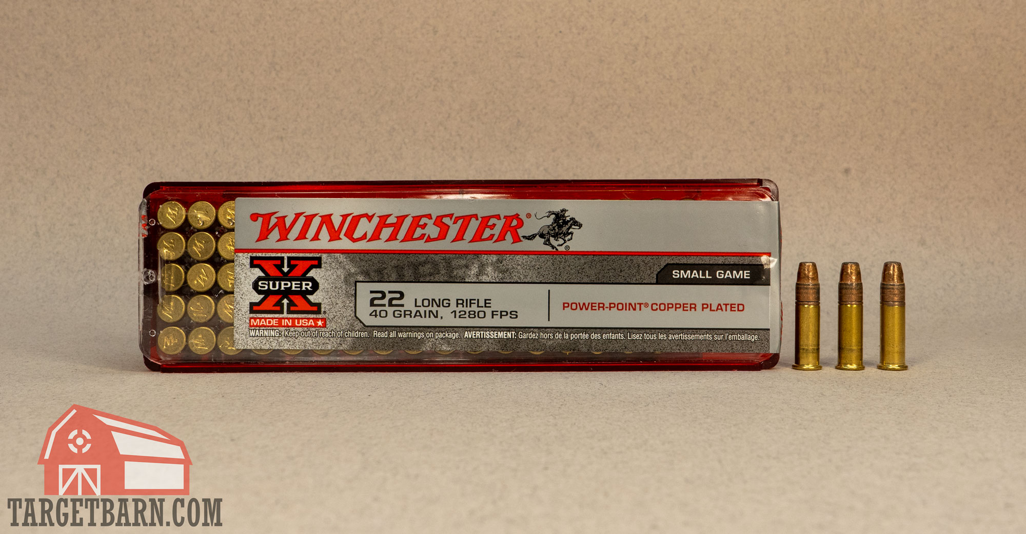 winchester powerpoint 22lr a box and three rounds of winchester powerpoint 22lr